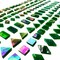 280 Pieces Iridescent Green Mosaic Tiles for Crafts, Mixed 4 Shapes Stained Glass Sheets, Stained Glass Supplies for Mosaic Projects